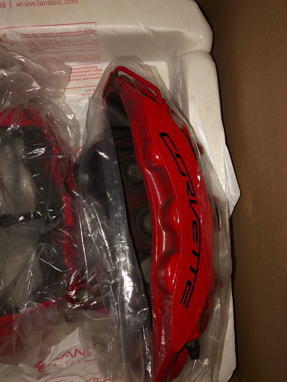 FS (For Sale) C7 z06 6 piston front brake j56 brake calipers red