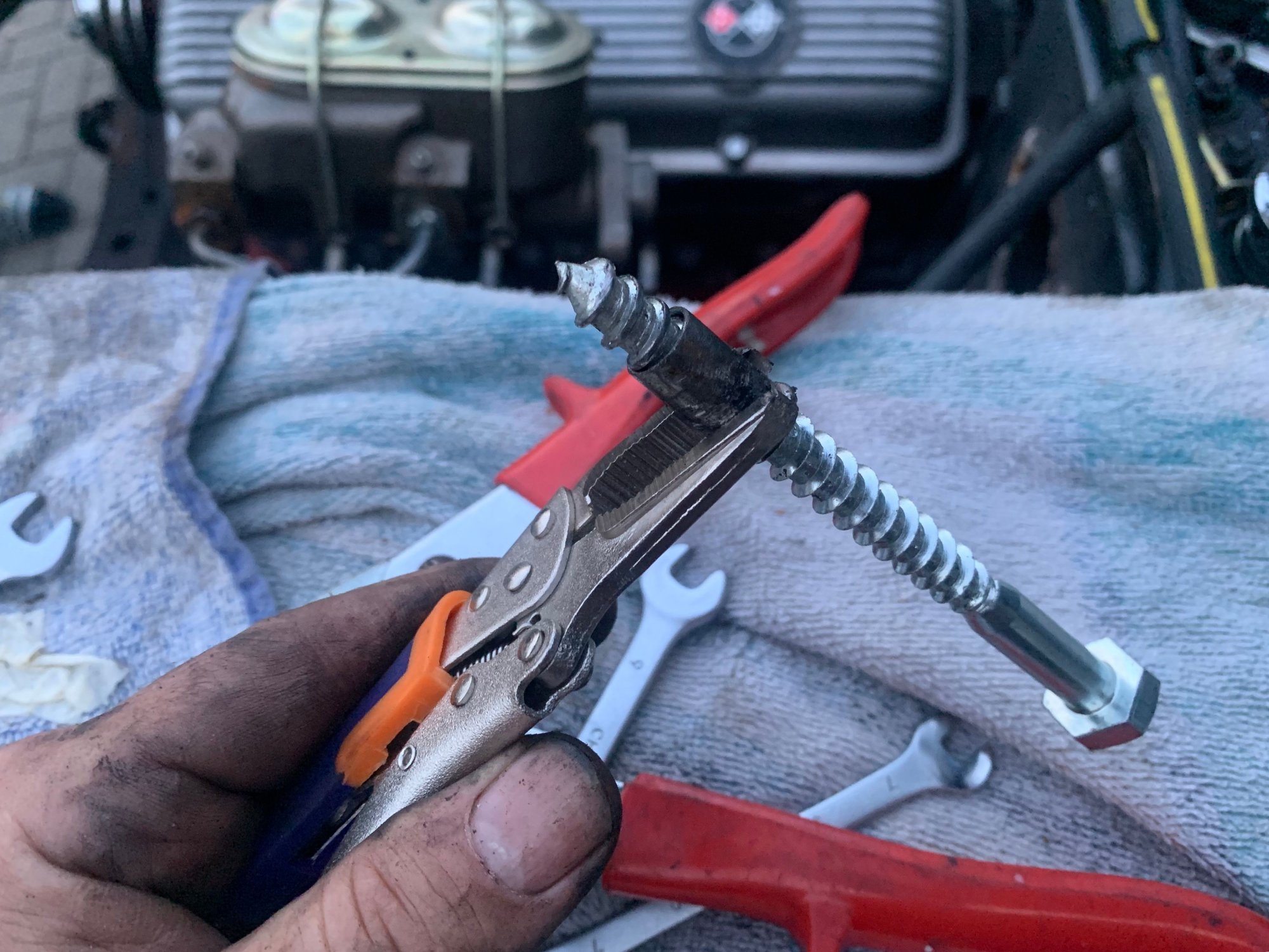 Broken dipstick tube extraction CorvetteForum Chevrolet Corvette