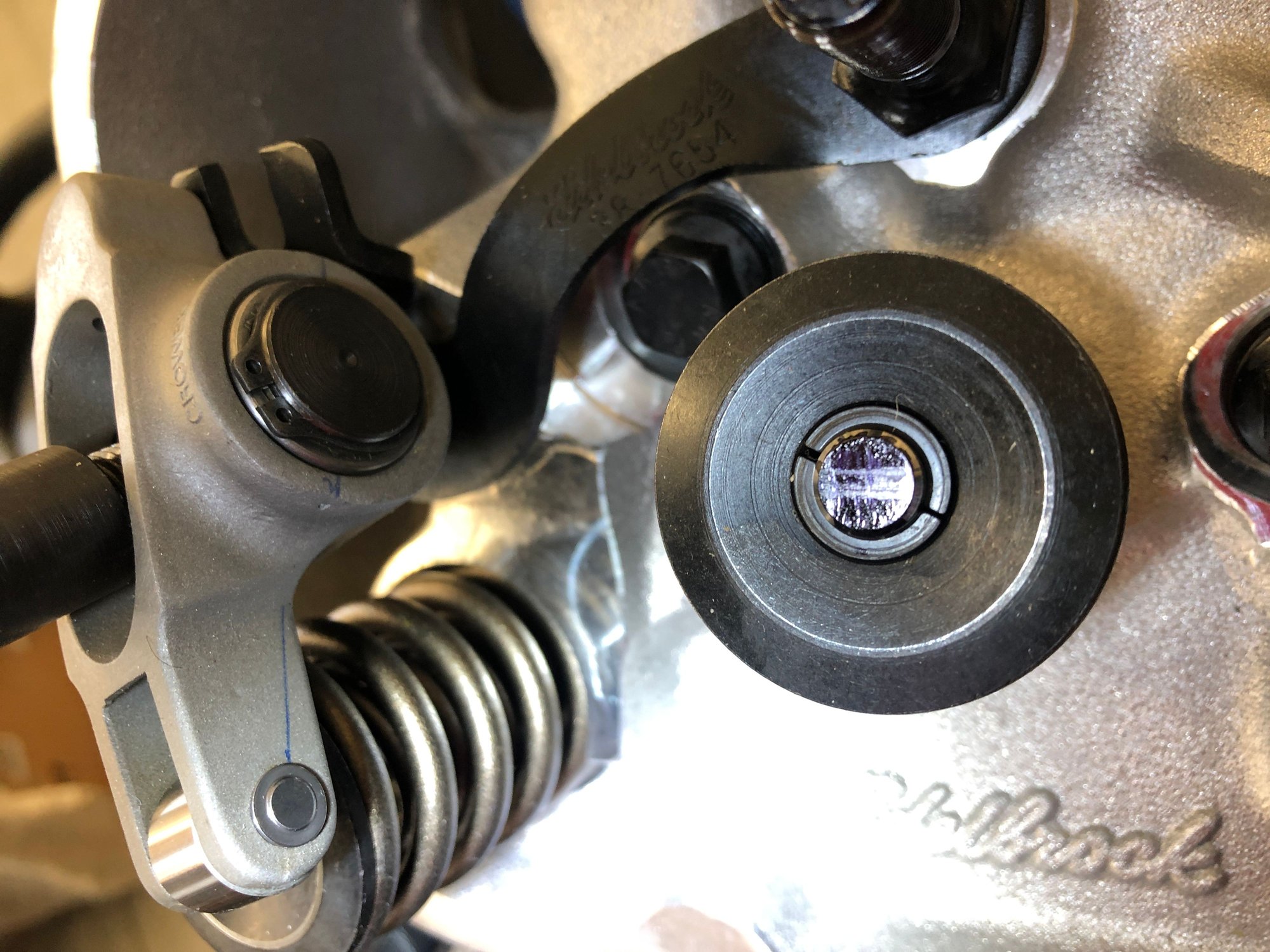 C2 Bigblock Rocker Arm Geometry and Valve Tip Contact Pattern