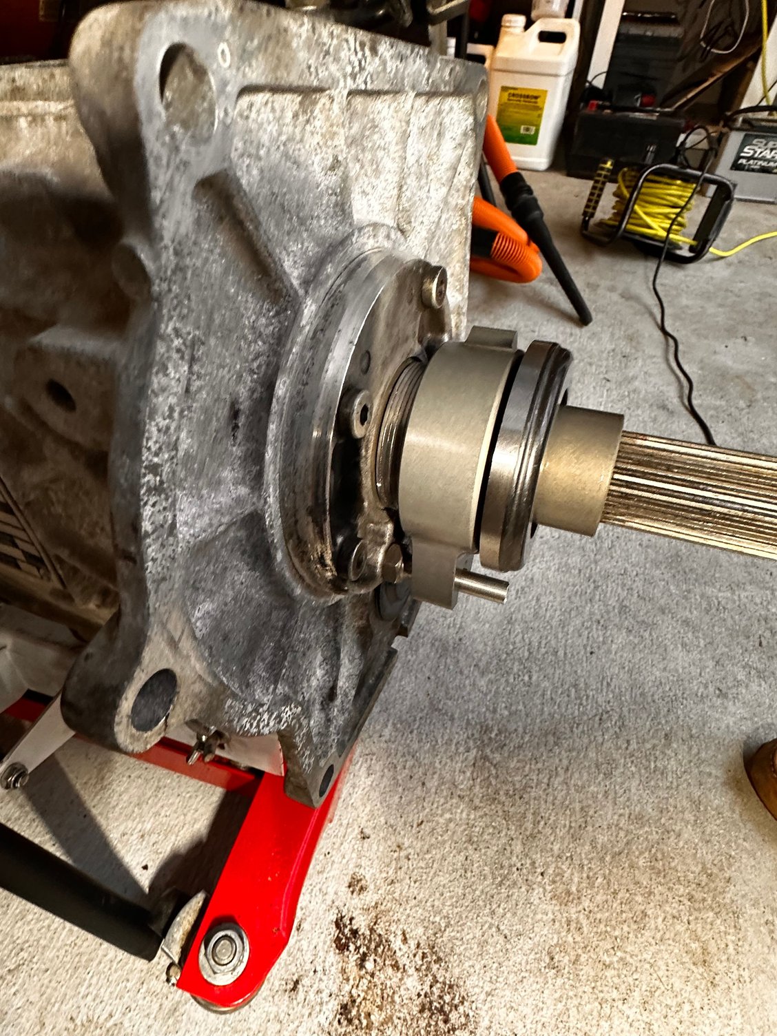 New RAM slave hydraulic throw out bearing combo which slides over the input shaft collar