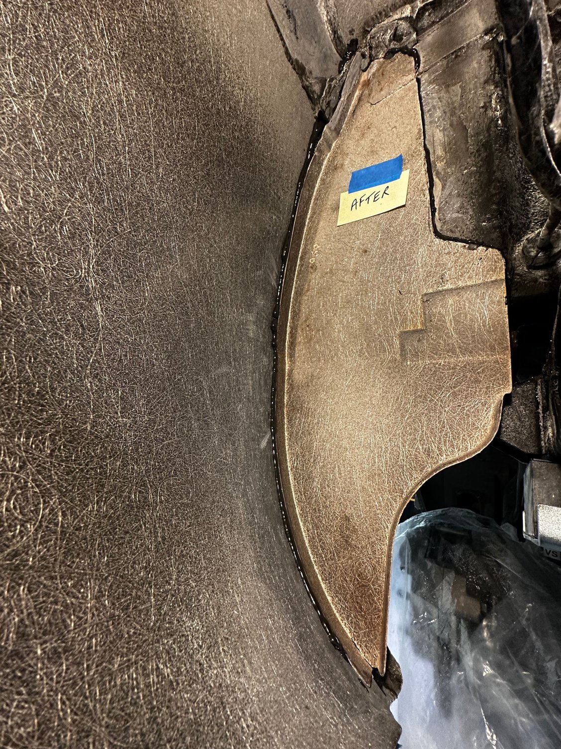 1969 LH Rear Splash Shield Repair CorvetteForum Chevrolet Corvette