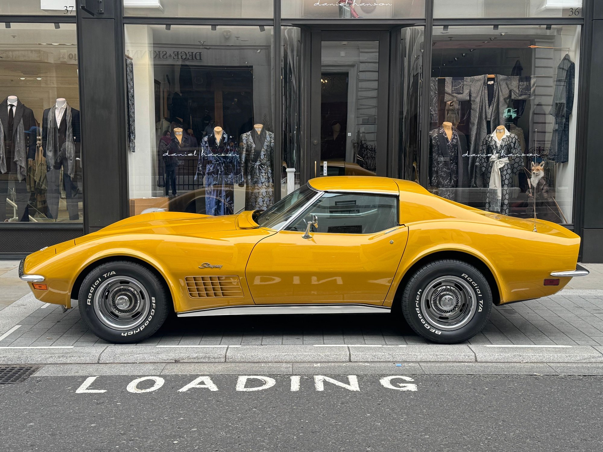 Parked alongside the road in London