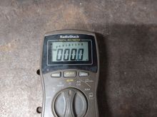 This reading is zero Ohms indicating no resistance which is good.