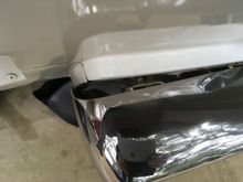 There are a stack of shims between the bumper and mount, yet the bottom is pressed against the valance.