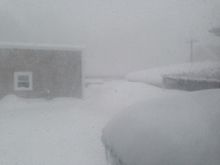 Add another 18 inches with 55 MPH winds during the day. Our Corvettes won't see daylight until Spring!