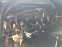 Lots of wires to figure out! Tomorrow I’ll cut into this mess and install the connector for the new gauge cluster. I found a hidden kill switch I didn’t know it had. Unfortunately, who ever installed it hacked the ignition switch and left a bunch of loose wires in the engine compartment. I’ll fix that and keep the kill switch. 