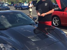 Won second place for C7s at the Allentown Corvette Club  spring show