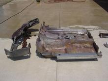 Fire wall and floor fiberglass sections