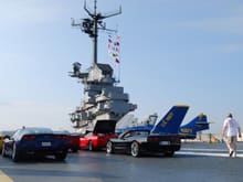 My vette on a aircraft carrier