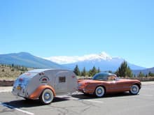 Some times we use the bubble top and we take our 1947 tear drop trailer on long trips
