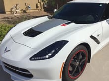 Silver Stinger Strip with Black Stingray Side Stripe and Red Hash Marks as an homage to the Grand Sport.