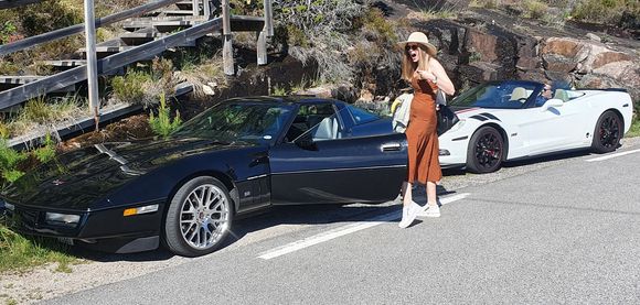 son and daughter in my corvetts