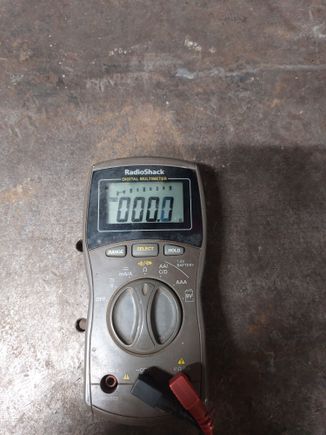 This reading is zero Ohms indicating no resistance which is good.