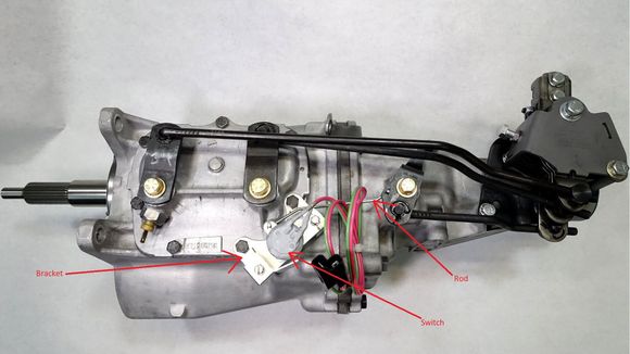 Make sure the black arm/brackets are in the same position as your transmission.