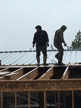 Roofing in the rain