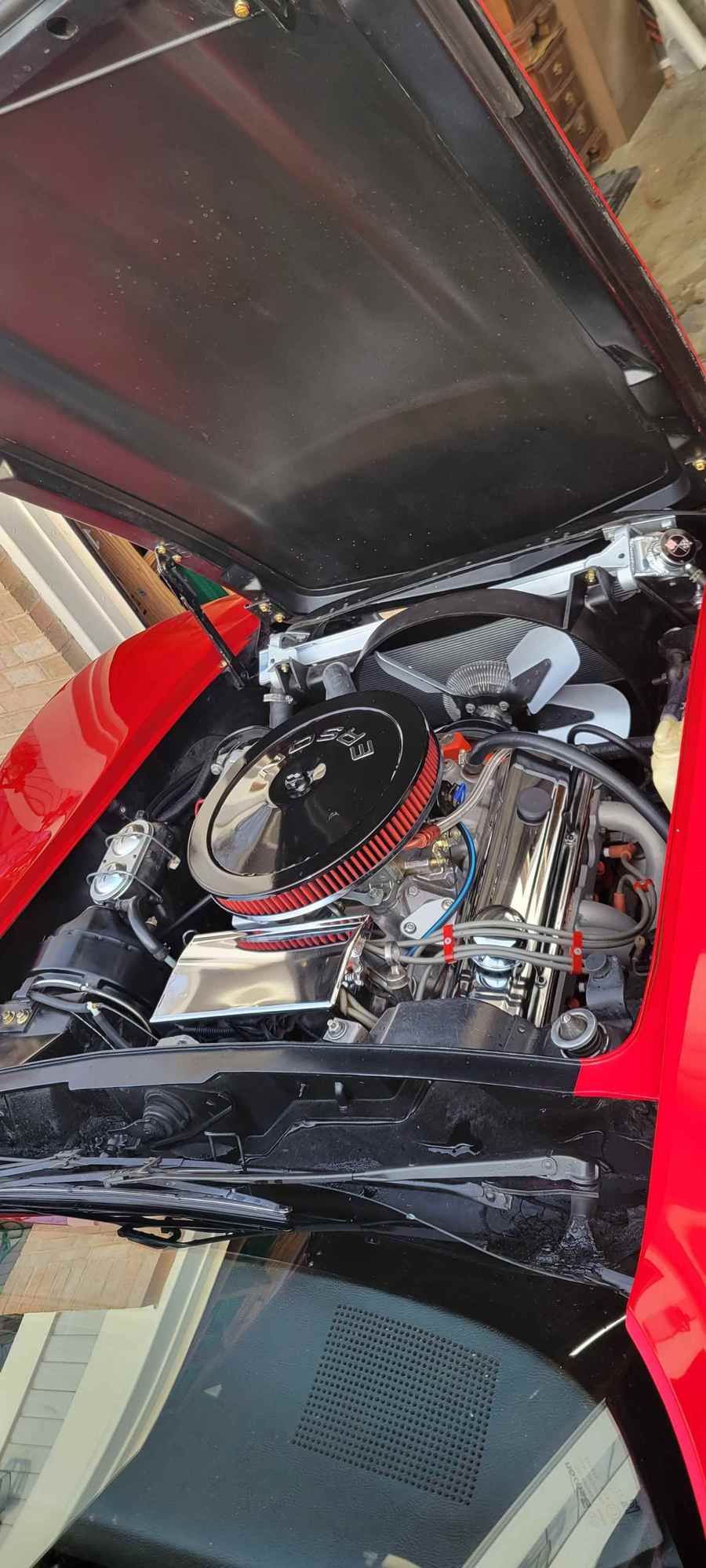 radiator changed and painted fan blades
