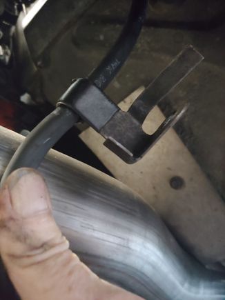 bracket approx 18" from cable end