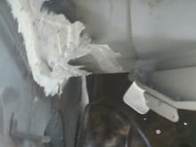 body putty under dash at firewall weld