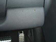 Small holes from Sirius Satellite radio bracket