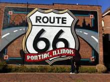 Pontiac Illinois - Mural on the back of the Rte 66 Museum