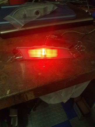 Red LED note Blue protective plastic on len