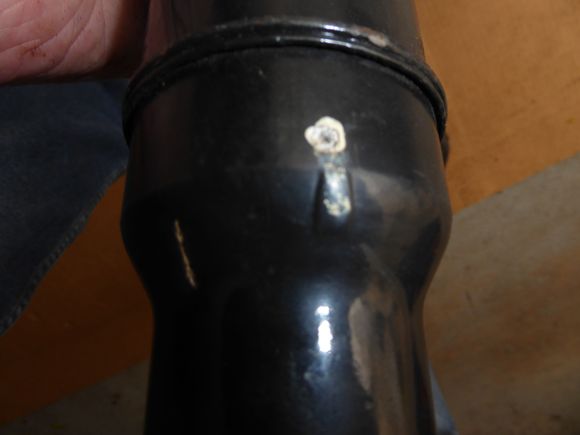 this is the long  half of the drive shaft.
disregard the white paint ,that is what the shop used to put every thing back to stock configuration 