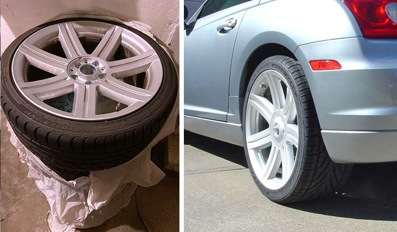 Wheels and Tires/Axles - Four Chrysler Crossfire rims and tires.  Four Velozza ZXV steel belted radial tire 22 - Used - 2005 to 2007 Chrysler Crossfire - Buffalo, NY 14226, United States