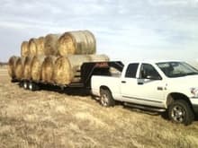hauling hay with dads 08