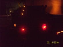 back view of truck lighting