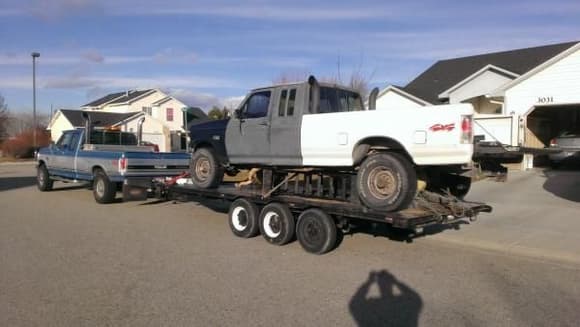 Transporting a truck I used to own, sold to a friend who sold it to my other friend.