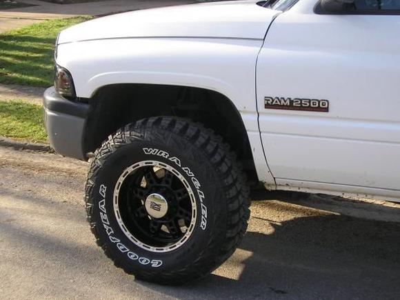 the new wheels and tires