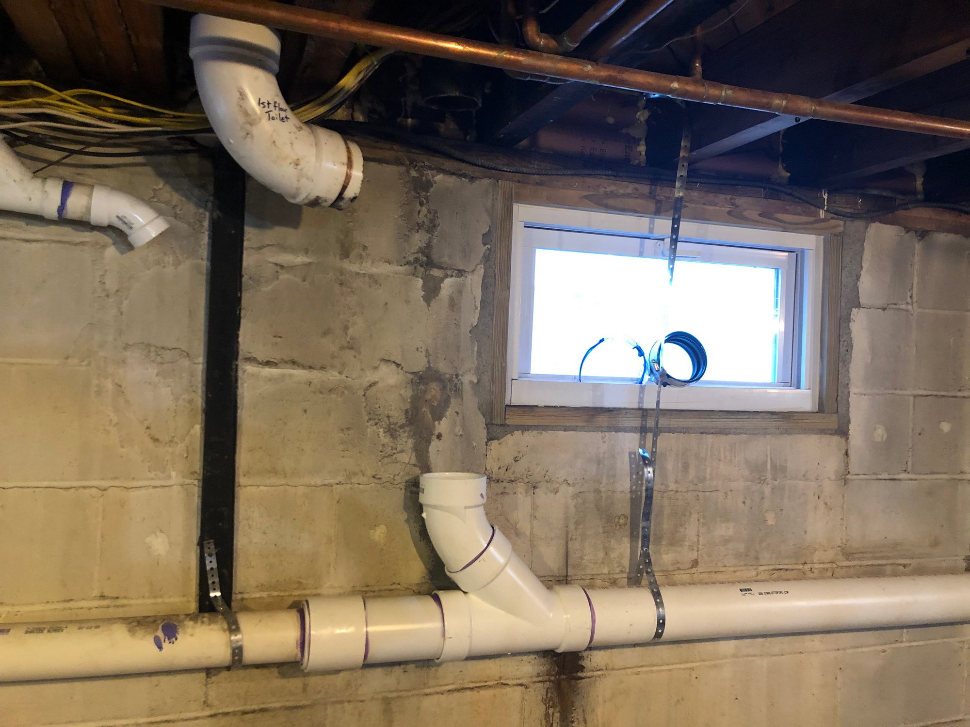 Basement Plumbing Stack Cast Iron to PVC - DoItYourself.com Community