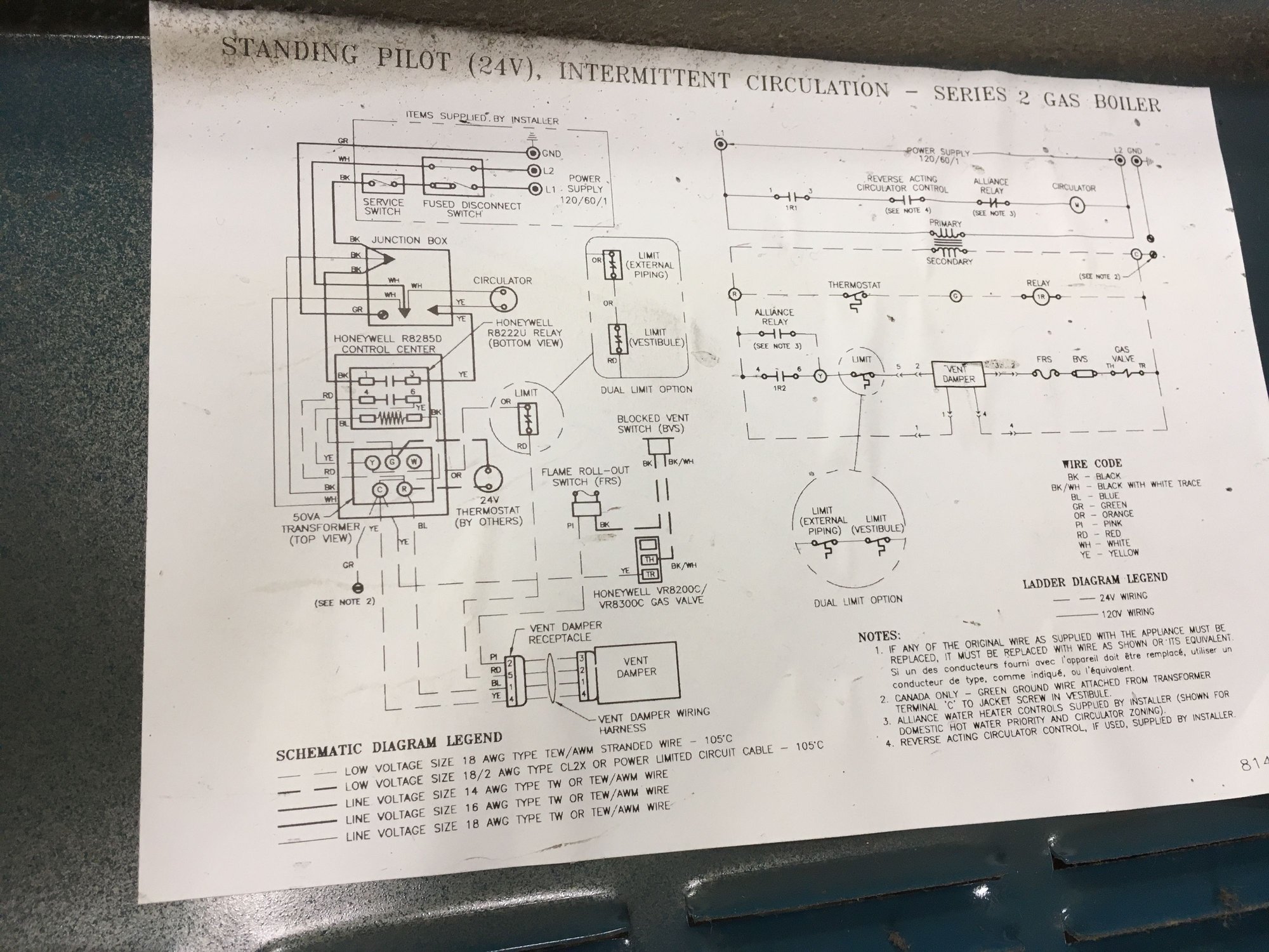Honeywell R8285D Control Center wired correctly? - DoItYourself.com