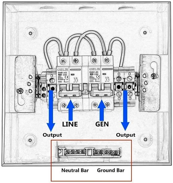 240 volt furnace wiring diagram with transfer switch
