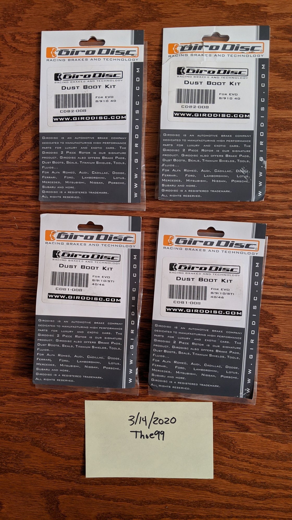 Brakes - Girodisc Dust Boots (new) - New - 1998 to 2016 Mitsubishi Lancer Evolution - 2004 to 2017 Subaru WRX STI - Orlando, FL 32810, United States