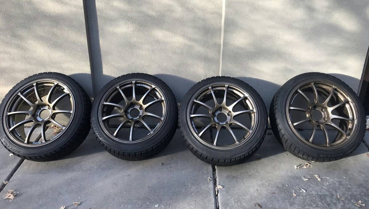 Wheels and Tires/Axles - F/S: 18" x 9" +35 ADVAN RZ wheels, bronze, 5 x 114.3, with or w/o 245-40-18 tires - Used - 2003 to 2016 Mitsubishi Lancer Evolution - Longmont, CO 80501, United States