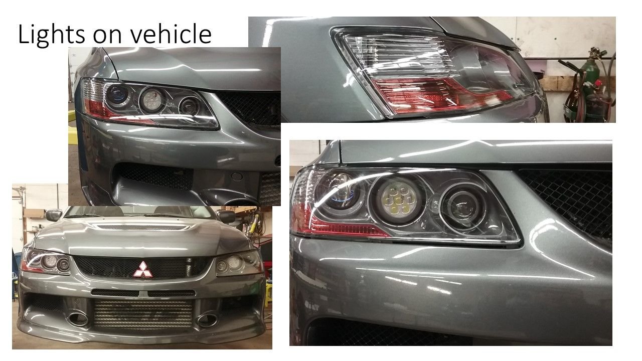 Evo 9 headlight rebuild / reengineer & retrofit custom project