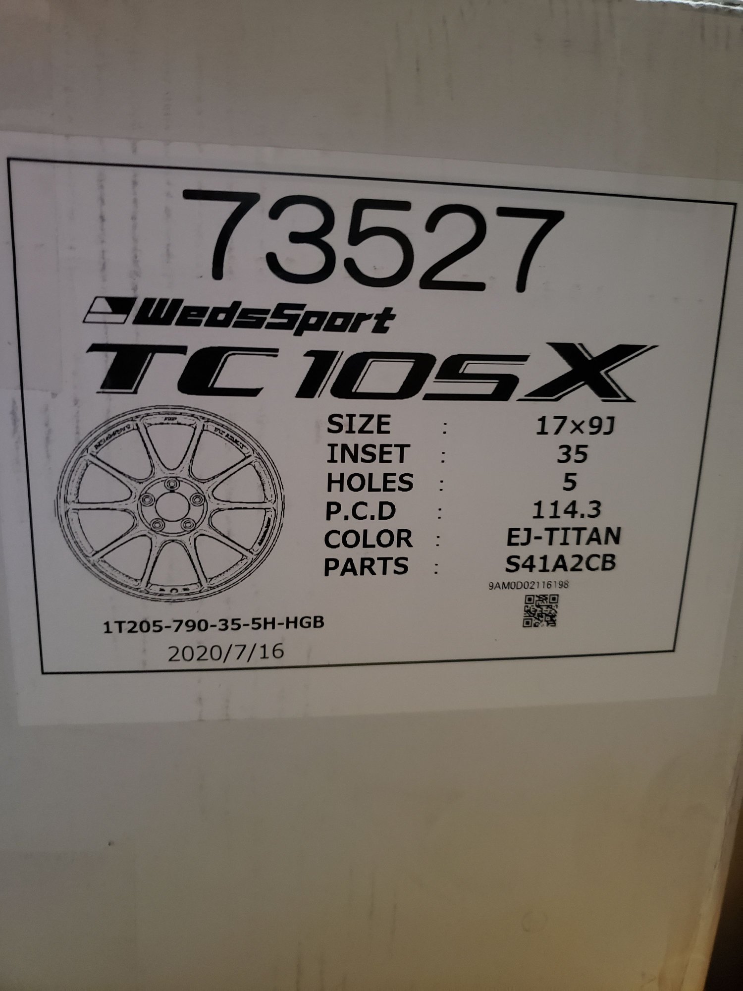 Wheels and Tires/Axles - FS: wedssport-tc105x 17x9 +35 5x114 - New - 0  All Models - San Diego, CA 92154, United States