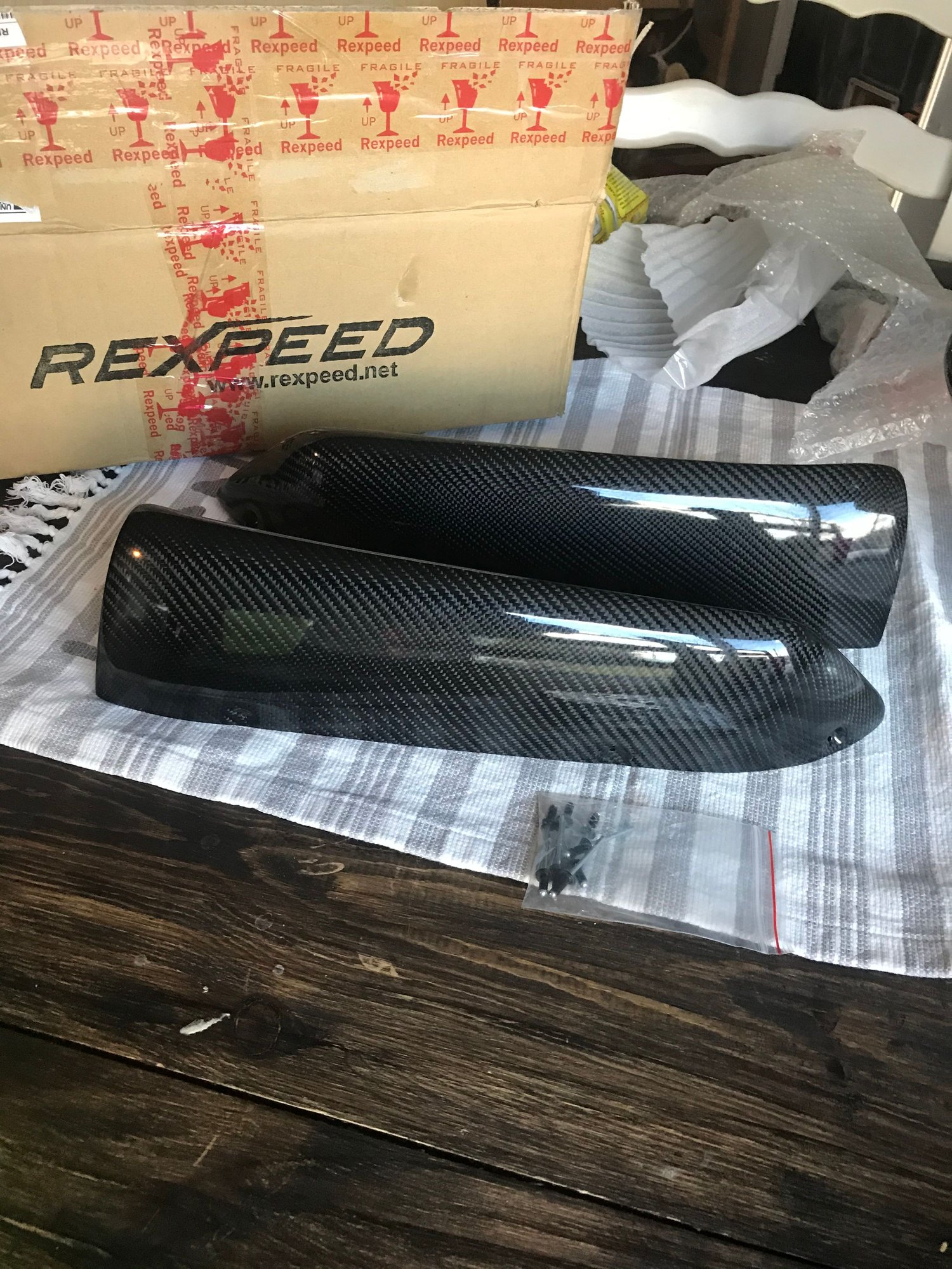 Exterior Body Parts - New rexpeed carbon fiber rear spats - New - 2008 to 2015 Mitsubishi Lancer Evolution - Fortville, IN 46040, United States