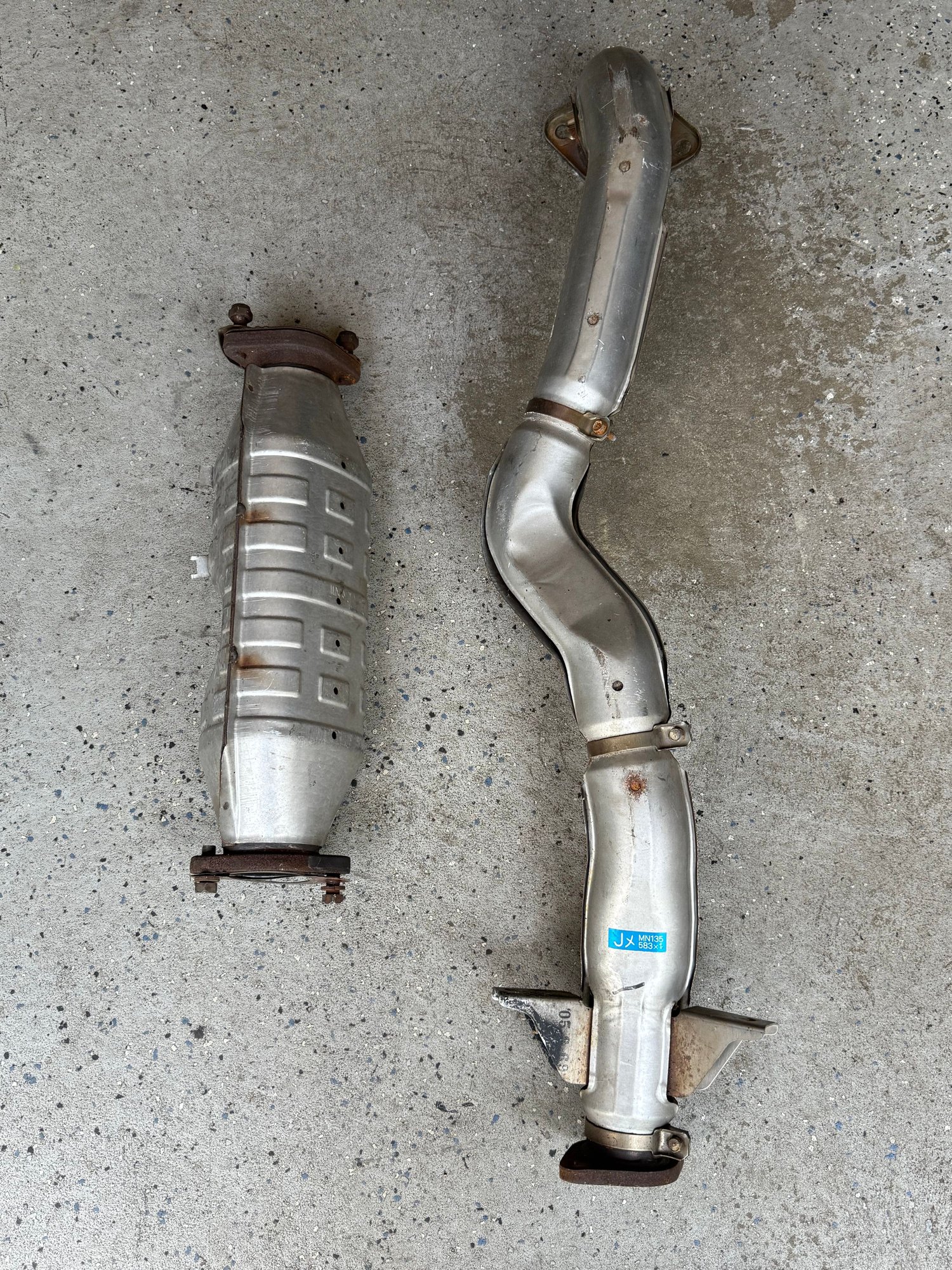 Engine - Exhaust - 2006 EVO IX MR OEM Catalytic Converter and Downpipe - Used - All Years  All Models - Ridge, NY 11961, United States