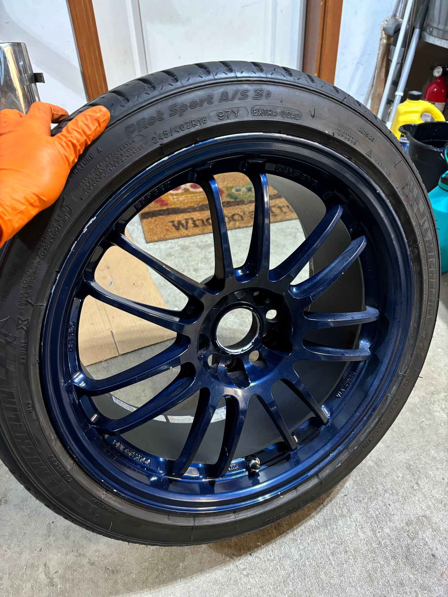 Wheels and Tires/Axles - Seattle: Volk Racing RE30 18x9 +35 5x114.3 Mag Blue - Used - 0  All Models - Marysville, WA 98270, United States