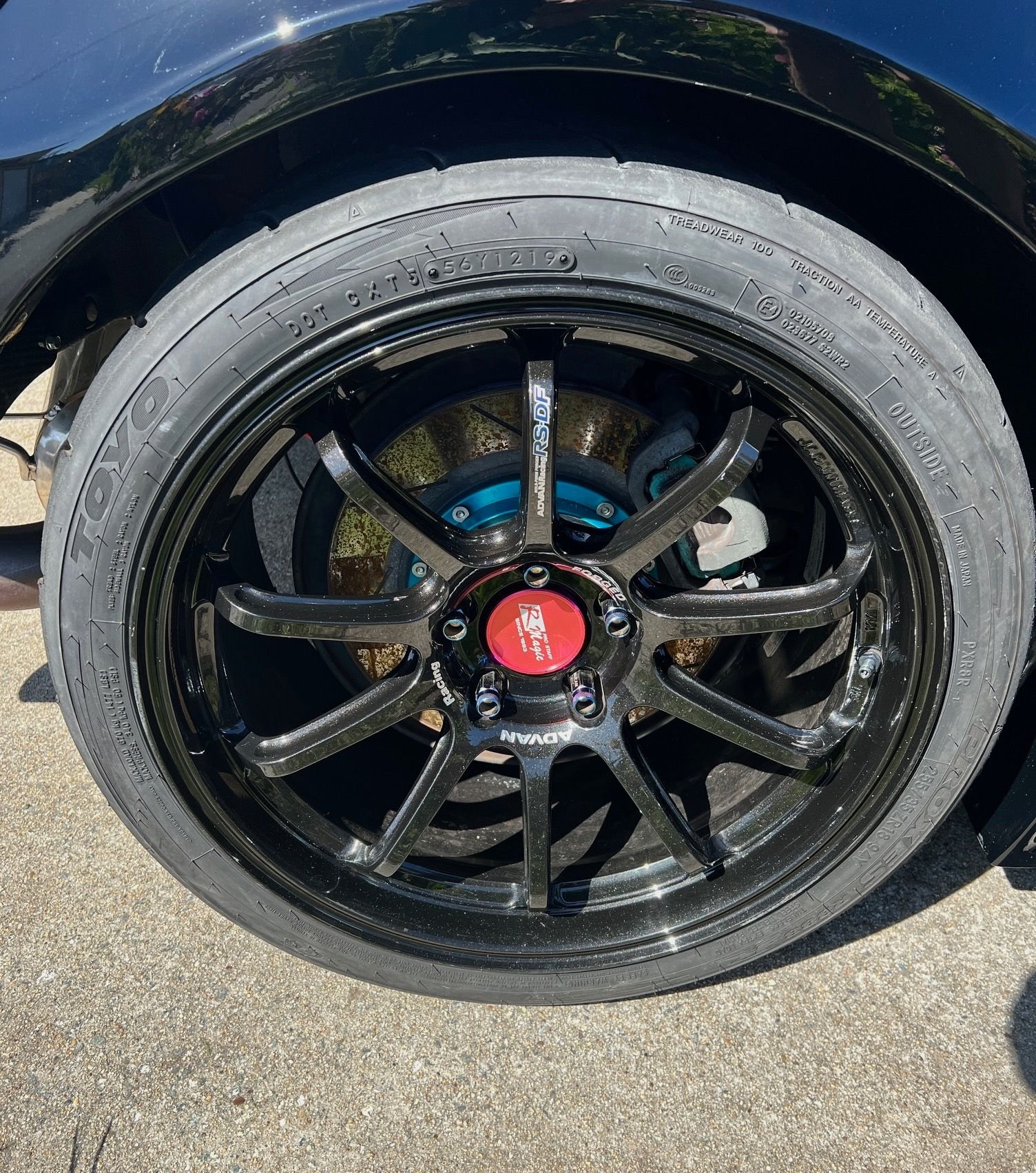 Wheels and Tires/Axles - ADVAN RS-DF 18x9.5 +22 (square) 5x114.3 with FREE SHIPPING or Local Discount - Used - Monterey, CA 93940, United States