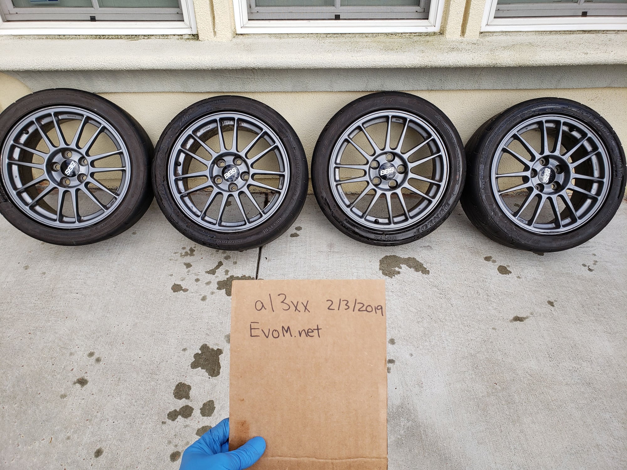 Wheels and Tires/Axles - [FS] OEM BBS MR Wheels & Tires (4) - Used - 2003 to 2006 Mitsubishi Lancer Evolution - Alameda, CA 94501, United States