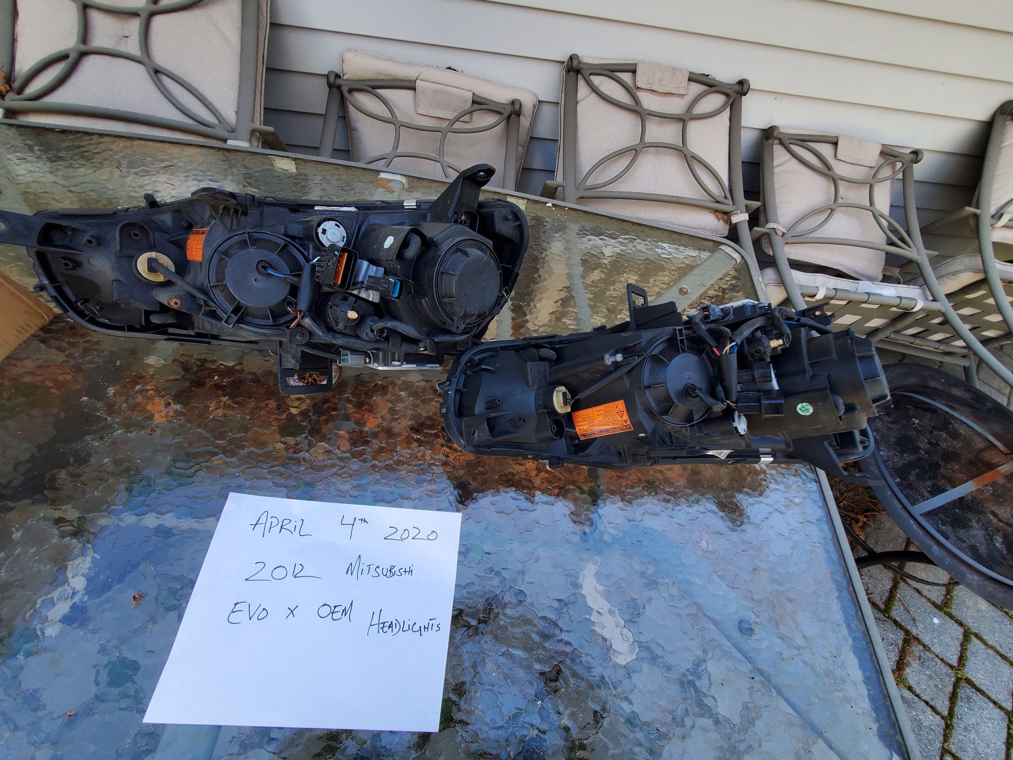 Lights - 2012 Evo X OEM Headlights - Used - 2012 Mitsubishi Lancer Evolution - Mount Sinai, NY 11766, United States