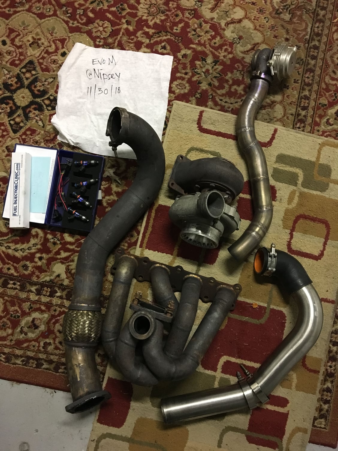 Engine - Power Adders - Ets 5858 turbo kit + FIC 900cc - Used - 2008 to 2017 Mitsubishi Lancer Evolution - Queens, NY 11427, United States