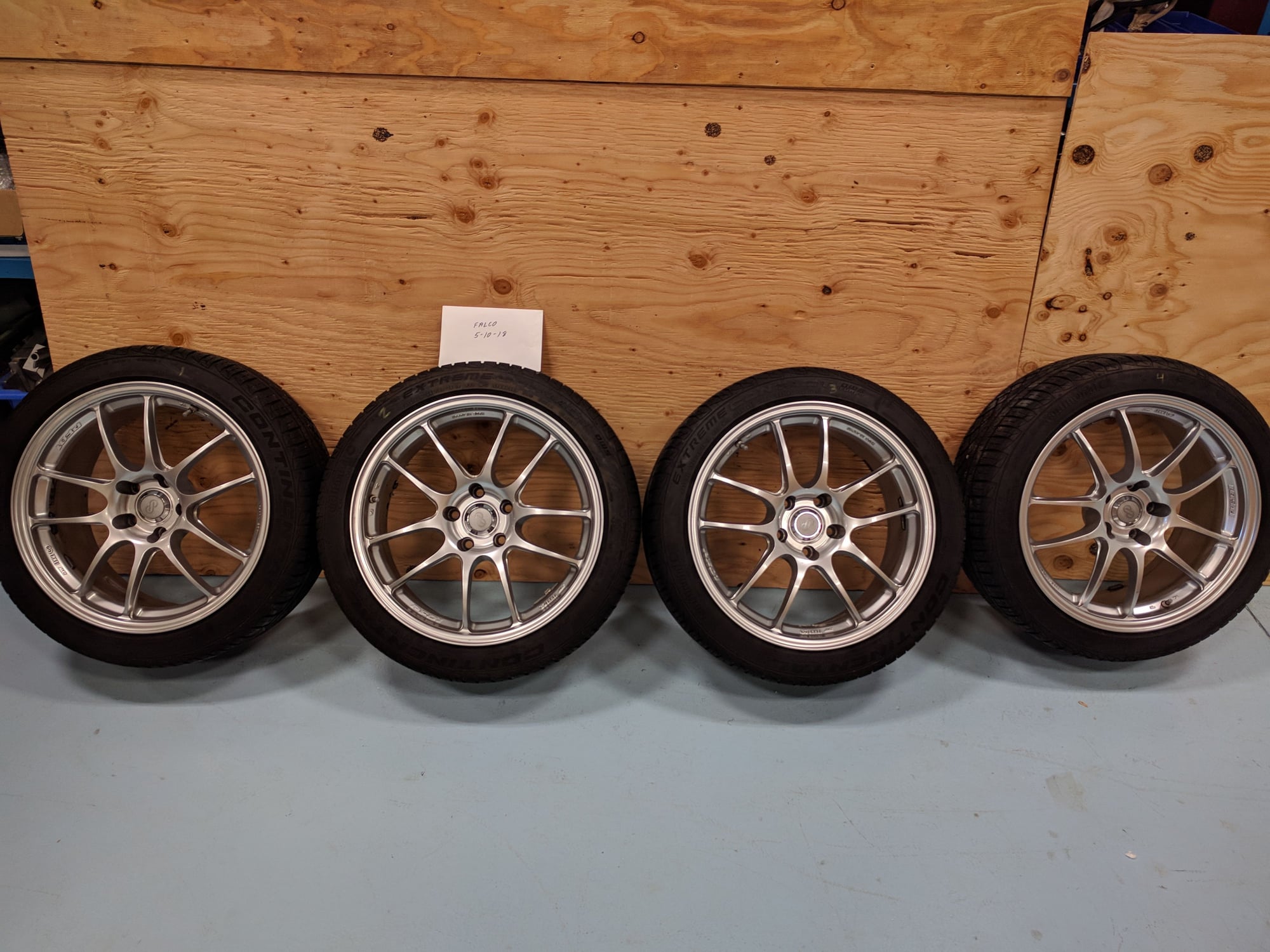 Wheels and Tires/Axles - Nice used set of (4)  Enkei PFO1 wheels. - Used - 2008 to 2014 Mitsubishi Lancer Evolution - Falmouth, MA 02540, United States