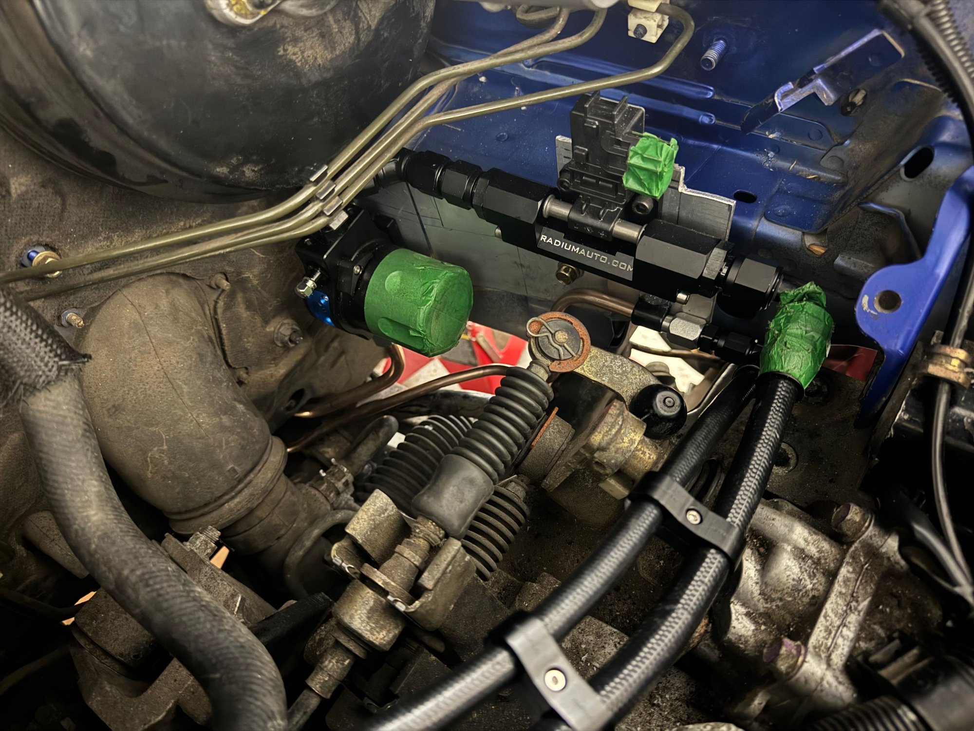 Fuel filter and flex fuel sensor location