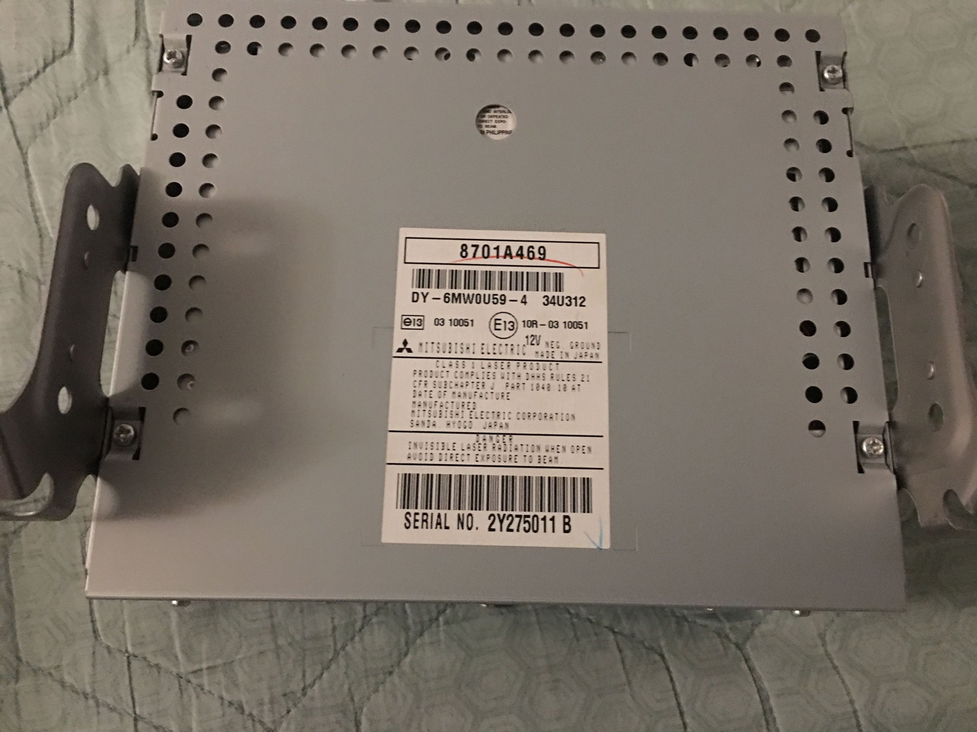 Audio Video/Electronics - FS OEM Rockford Fosgate Satellite radio 87014A69 with Faceplate and air vents - Used - 2010 to 2013 Mitsubishi Lancer Evolution - Puerto Rico
