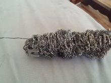 My homemade silencer. This is half of what I was using before, so it's possible double this was too much back pressure. Guess we'll never know lol