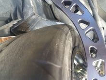 Clearance on the 18x10.5 +38 wheel with 305 tire. Plenty. 